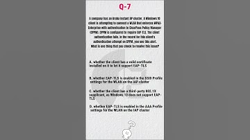 🛡️ Fix EAP-TLS Certificate Error on Aruba with ClearPass | HPE6-A78 MCQ Explained ✅