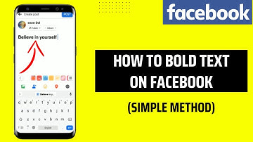 How To Bold Text On Facebook