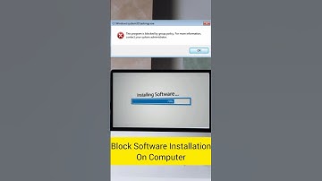 How to block Software Installation in Computer #tipsandtricks #techtips #techshorts #techvideo