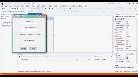 Membuat project VB Konversi Suhu