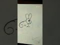 cute bunny drawing with 6+2 #drawing #shorts #youtubeshorts