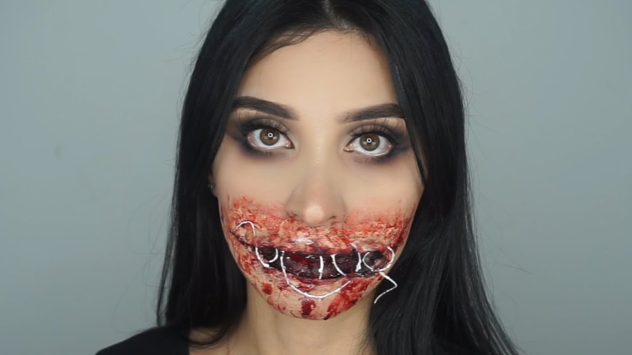 Sewed Shut Mouth SFX Halloween Makeup Tutorial 💀 YouTube.