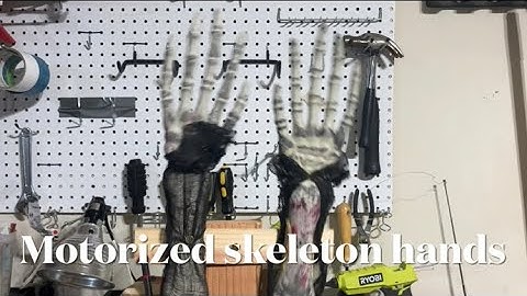 Synchronous motor moving skeleton hands