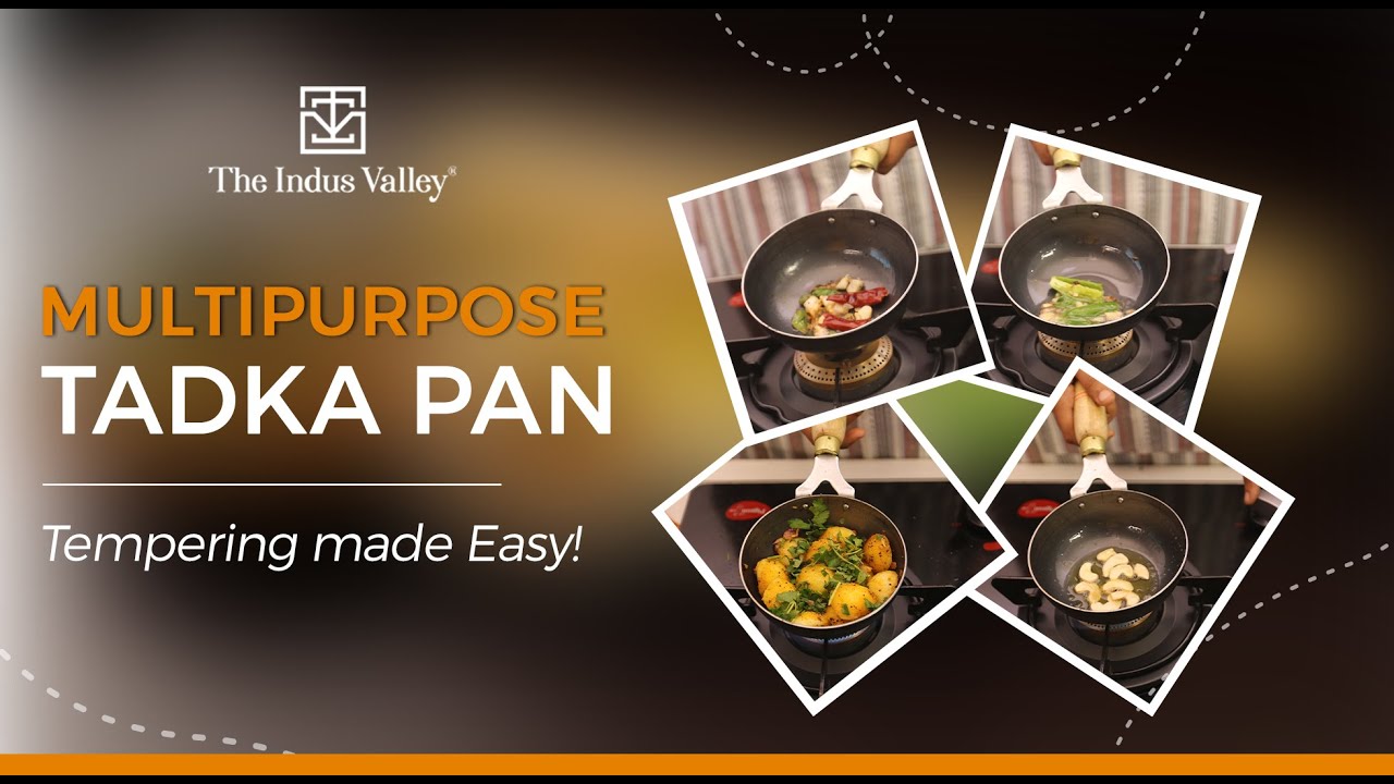 MultiPurpose Tadka Pan Iron Tadka Pan with Wood Handle The Indus