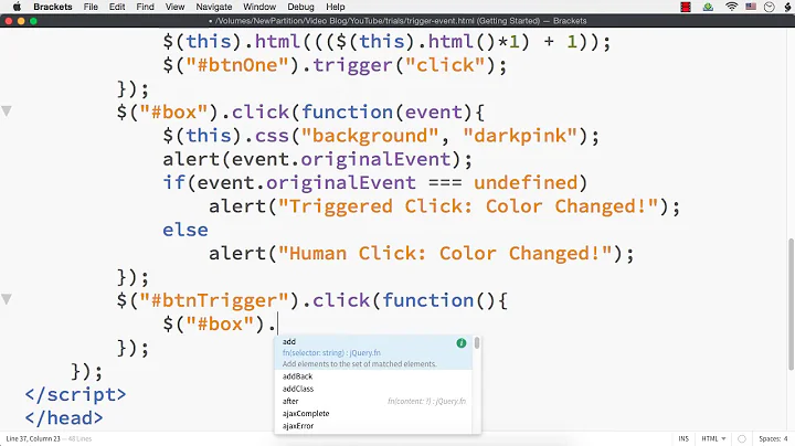 jQuery: How to Trigger an Event using trigger() Method in jQuery