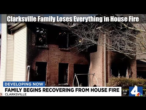 Clarksville, Tn. Family Loses Everything in House Fire - YouTube