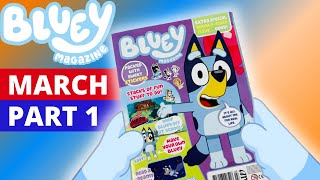 ‼️ BLUEY Magazine - March 2022 Issue Part 1 💙🧡  | Bluey Books & Crafts | Disney Jr | ABC Kids