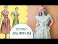 Sewing a 1950s Day Dress | Vintage Sewing Projects + Sew with me