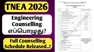 TNEA 2026 Registration Start Date Released 🚨 Full Counselling Timeline Explained | Vincent Info 2026