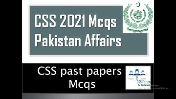 CSS 2021 Pakistan Affairs solved mcqs | Pakistan Affairs Mcqs | CSS 2021 mcqs