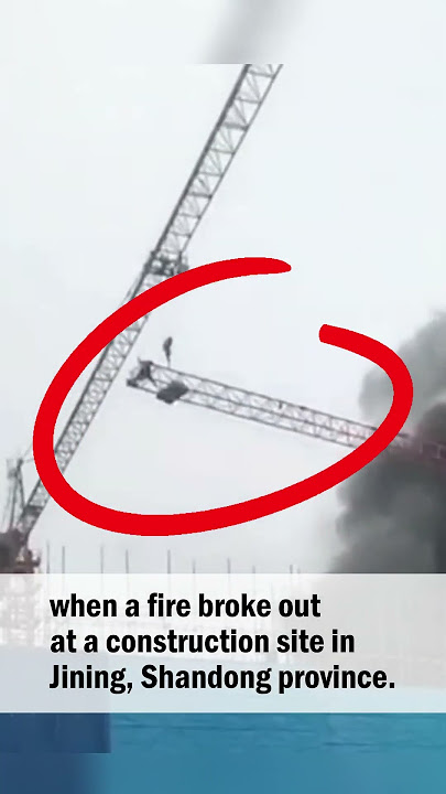 Tower crane operator rescues coworker from fire