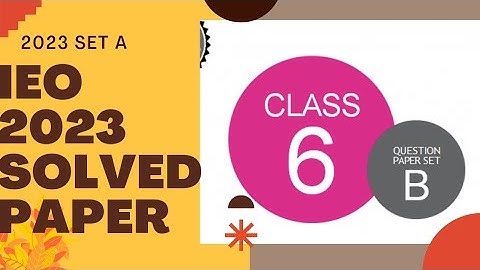 class 6 ieo 2023 previous year paper set B /ieo class 6 2023 paper/class 6 English Olympiad 2023
