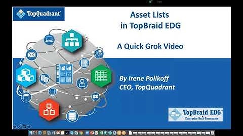 Quick Grok Video: Asset Lists in TopBraid EDG