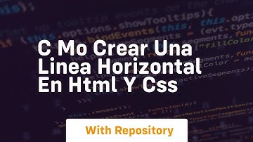 C mo crear una linea horizontal en html y css
