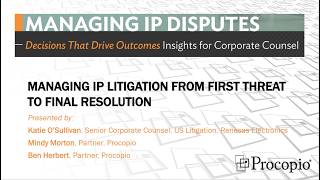 IP Litigation Series: Part 1: Managing IP Litigation