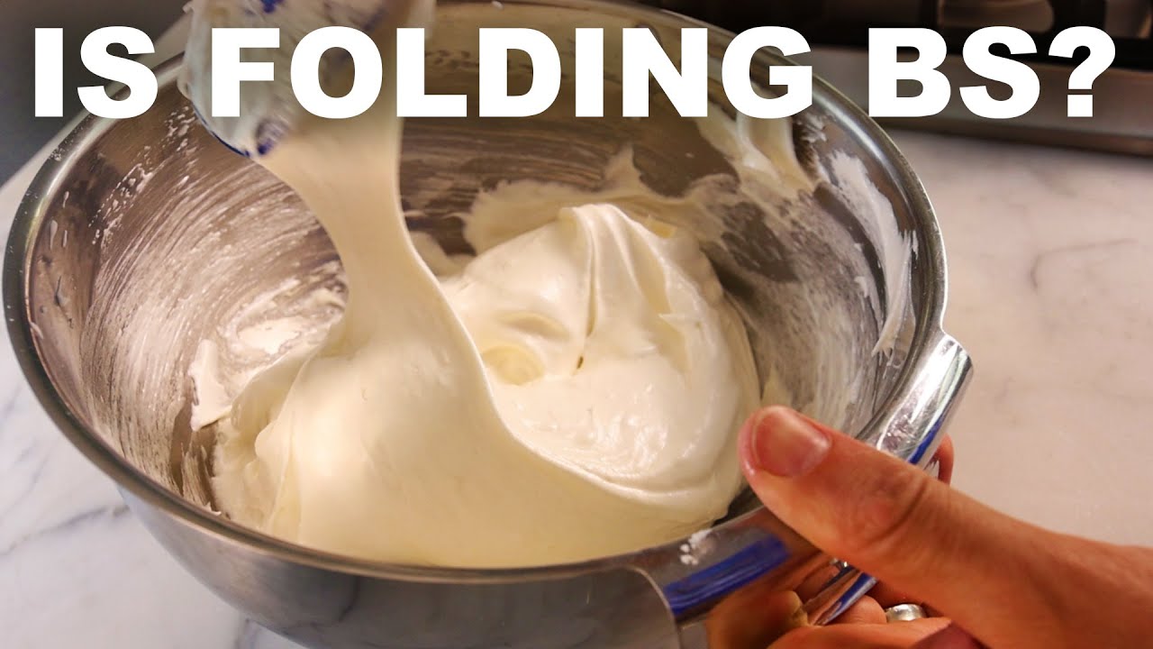 Do you really have to 'fold' egg foams? Can't you just mix them?