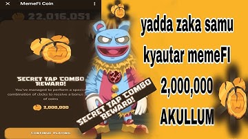 secret tap combo reward 2,000,000 memeFI far daily