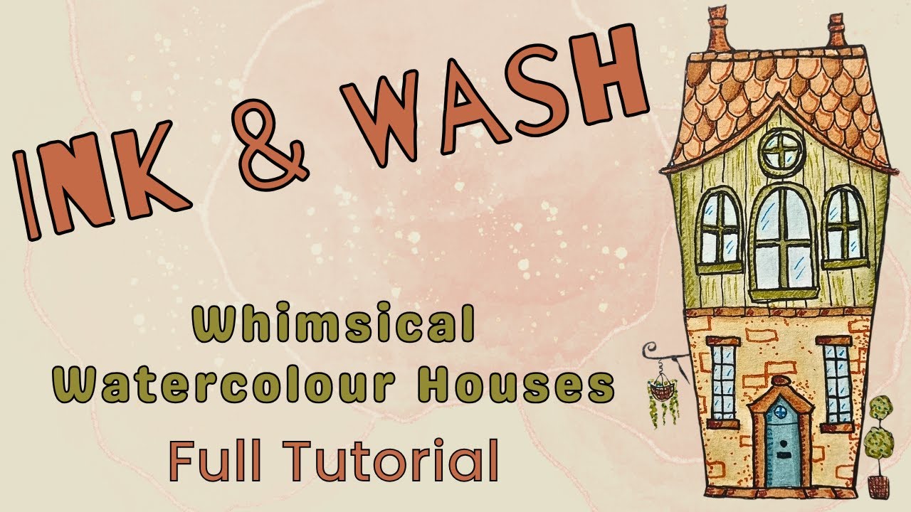 Easy Line & Wash | Whimsical Watercolor Houses - YouTube