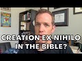 Cration ex nihilo dans la bible 