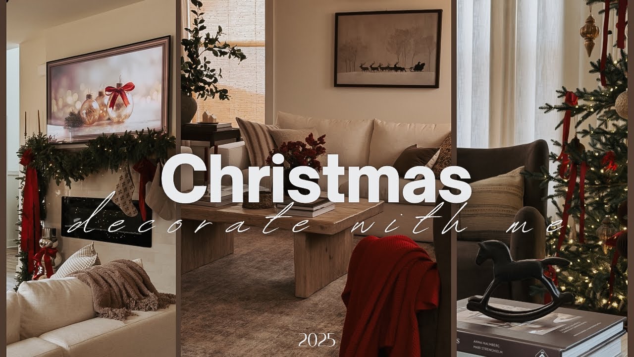 НОВИНКА: Украшаем Рождество вместе со мной | Оформление гостиной, украшение ёлки ​​и каминной пол...