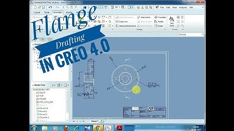 Flange Drafting in Creo 4.0/Pro E || Full video || Arpan Paul