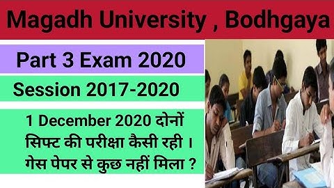 Magadh University Part 3 Exam 1 day|Mu Part 3 Exam Updates|Target Railway
