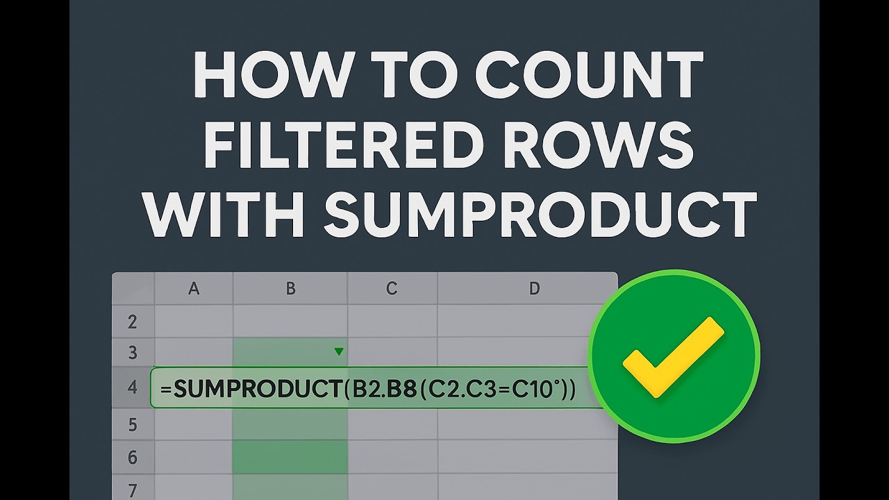How to Count Visible and Hidden Rows in Excel - YouTube