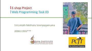 Web Project Task 03 | 1st Year | Semester 01 | Java Institute