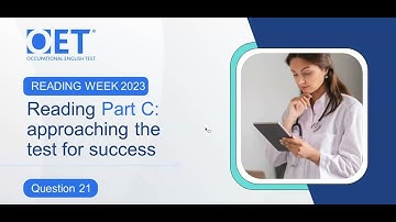 OET Reading Sample Test 5 - (Part C) Q21