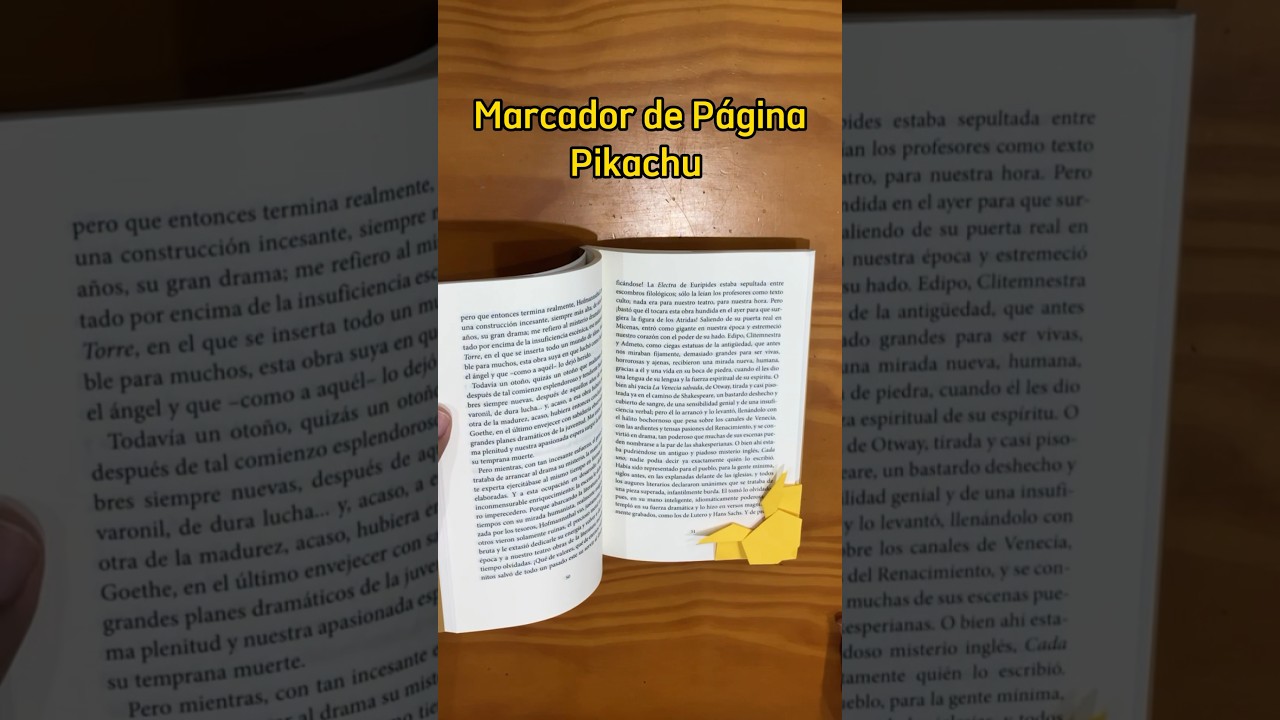 Origami Pikachu Bookmark 