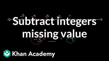 Subtracting integers  find the missing value | 7th grade | Khan Academy