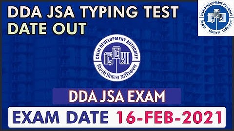 DDA JSA EXAM Typing Test | DDA JSA STAGE 3