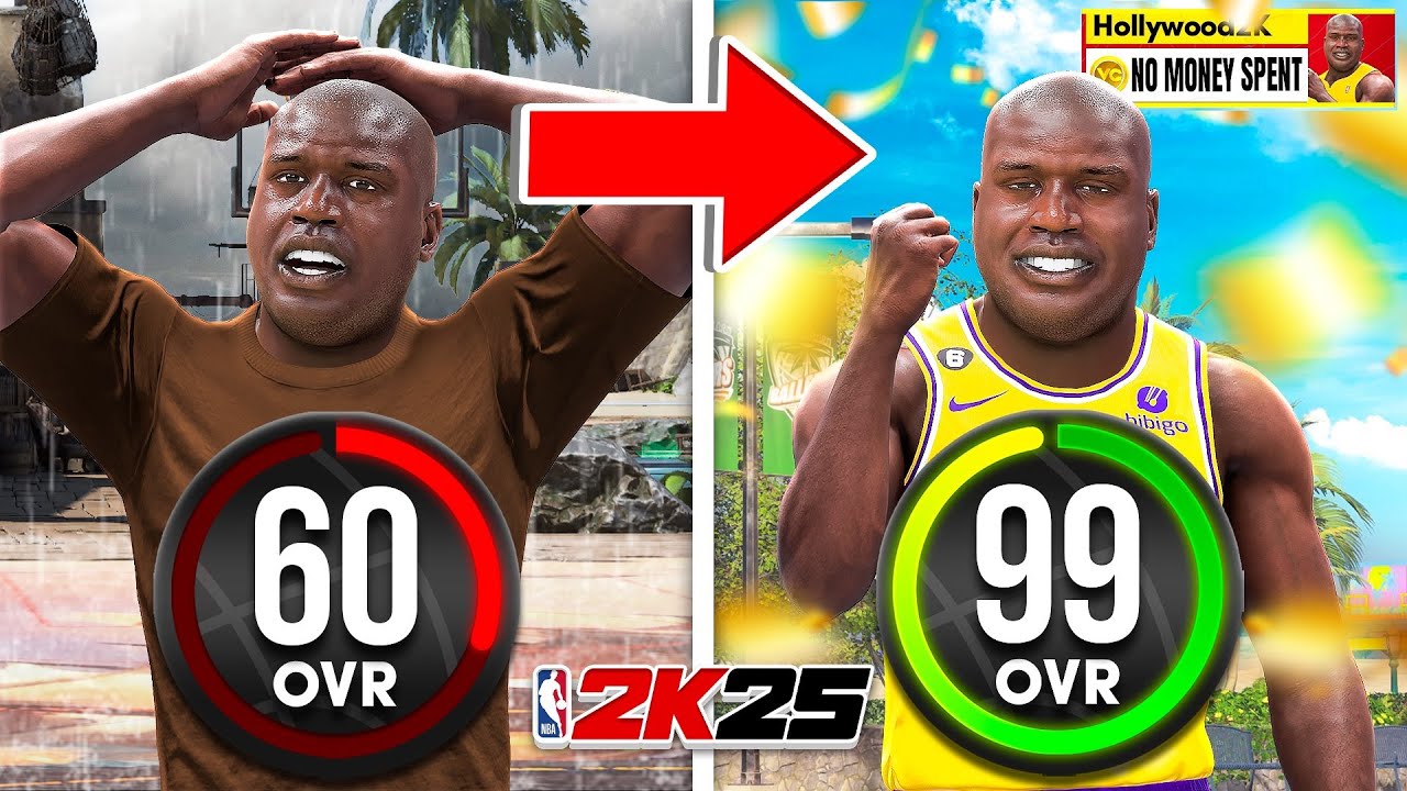 PRIME SHAQ BUILD 60 OVR to 99 OVR in 1 VIDEO (No Money Spent + No MyCareer)