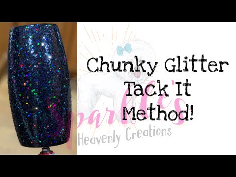 Tack-it method tumbler tutorial  CrystaLac Glitter Glue for Epoxy or  CrystaLac Cups 