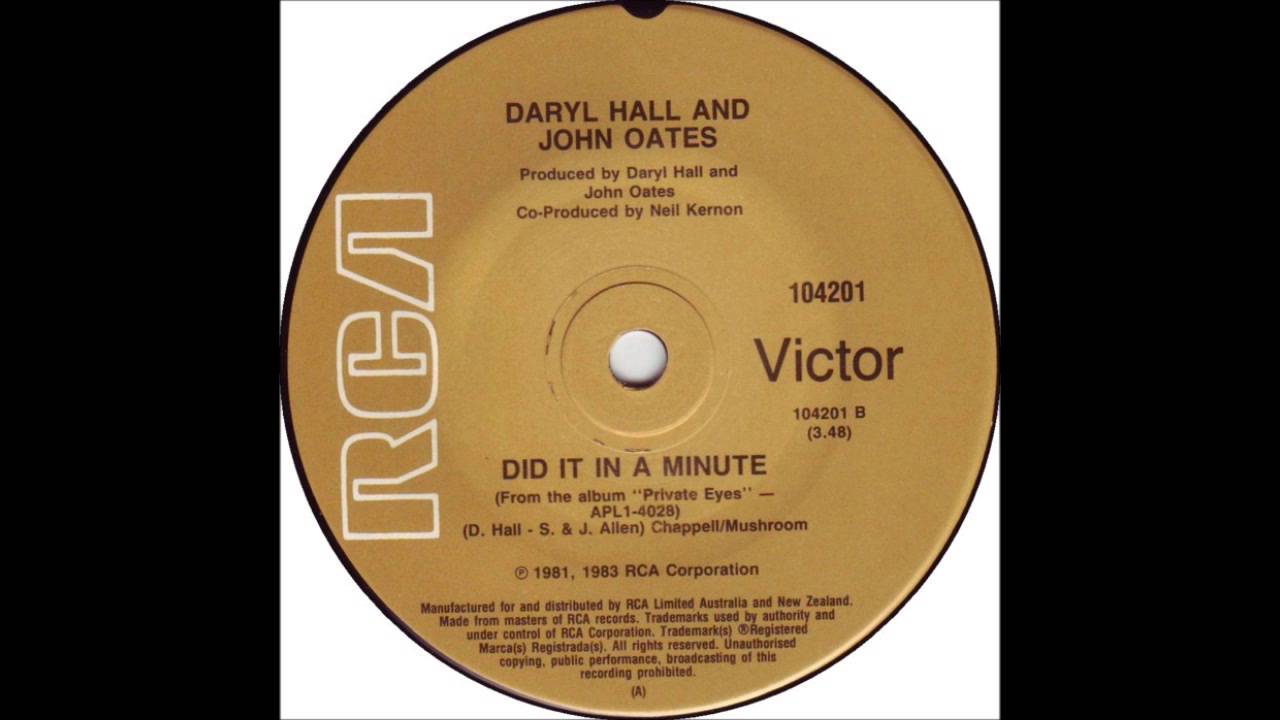 Hall Oates Did It In A Minute Billboard Top 100 Of 1982 YouTube hall-oates-did-it-in-a-minute-billboard-top-100-of-1982-youtube