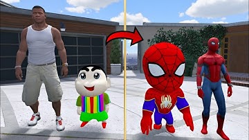 FRANKLIN AND SHINCHAN BECOME SPIDERMAN IN GTA 5