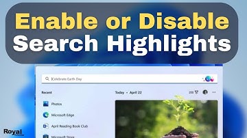 How To Enable or Disable Search Highlights In Windows 11