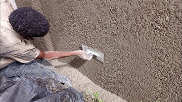 How to mix and applying tyrolean on external wall