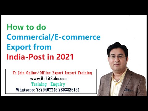 How to do Commercial/E-Commerce Export from IndiaPost in 2021