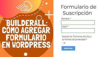 ¿Cómo Agregar un Formulario de Suscripción de Builderall en Wordpress?