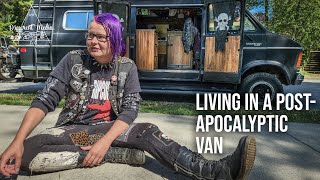 Post Apocalyptic style Van tour | Living full time in a vintage Van to travel and avoid rent. by Different Media. 7,289 views 3 months ago 10 minutes, 39 seconds