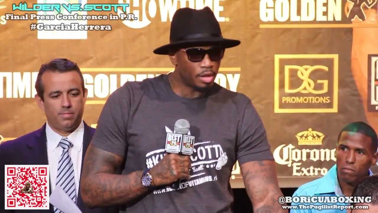 Deontay Wilder VS. Malik Scott -- MALIK SCOTT speaking at the Final Press Conference! #KingSCOTT