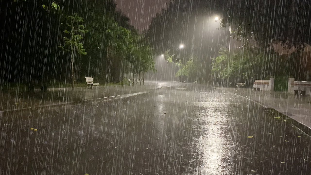 Insomnia Relief in 3 Minutes with Powerful Rainstorm and Heavy Thunder Sounds on a Tin Roof at Night