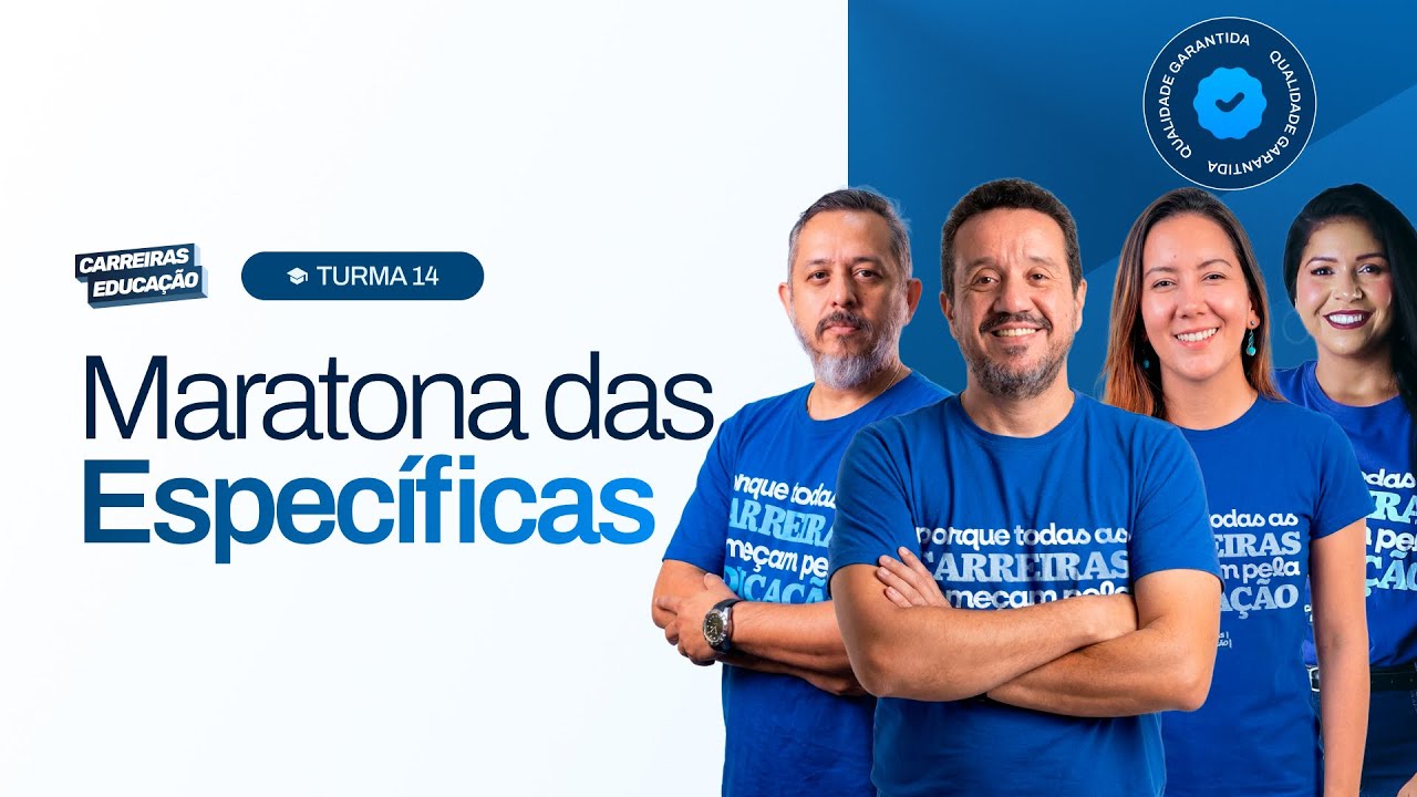 Maratona de Específicas – Professor Efetivo 2026 | História, Geografia, Pedagogia e Inglês