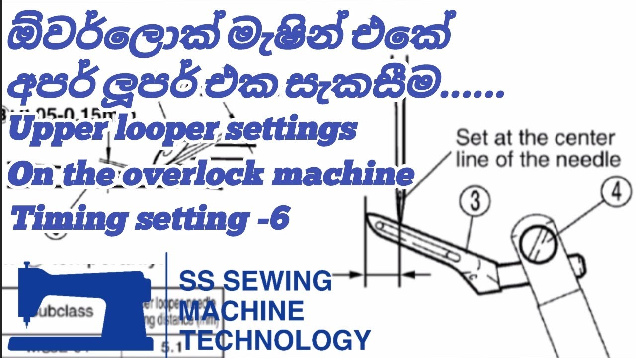 Upper looper settings on the overlock machine | upper looper timing # ...