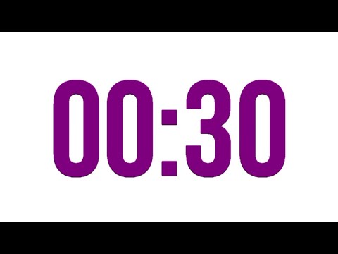 30 Second countdown timer - No sound - Purple Colour