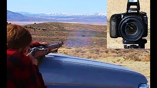 Shooting Rifle Towards Camera At Long Range Full Video