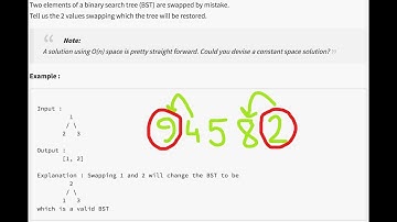 13.4 RECOVER BINARY SEARCH TREE(Tree)-Interviewbit #tree#interview#bst