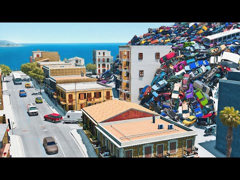 FLOOD OF CARS │ Unstoppable BeamNG.Drive Disaster