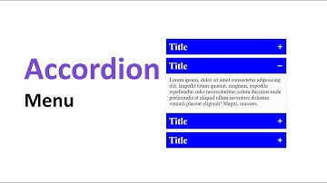 Accordion (FAQ menu) Menu Using HTML, CSS and JavaScript